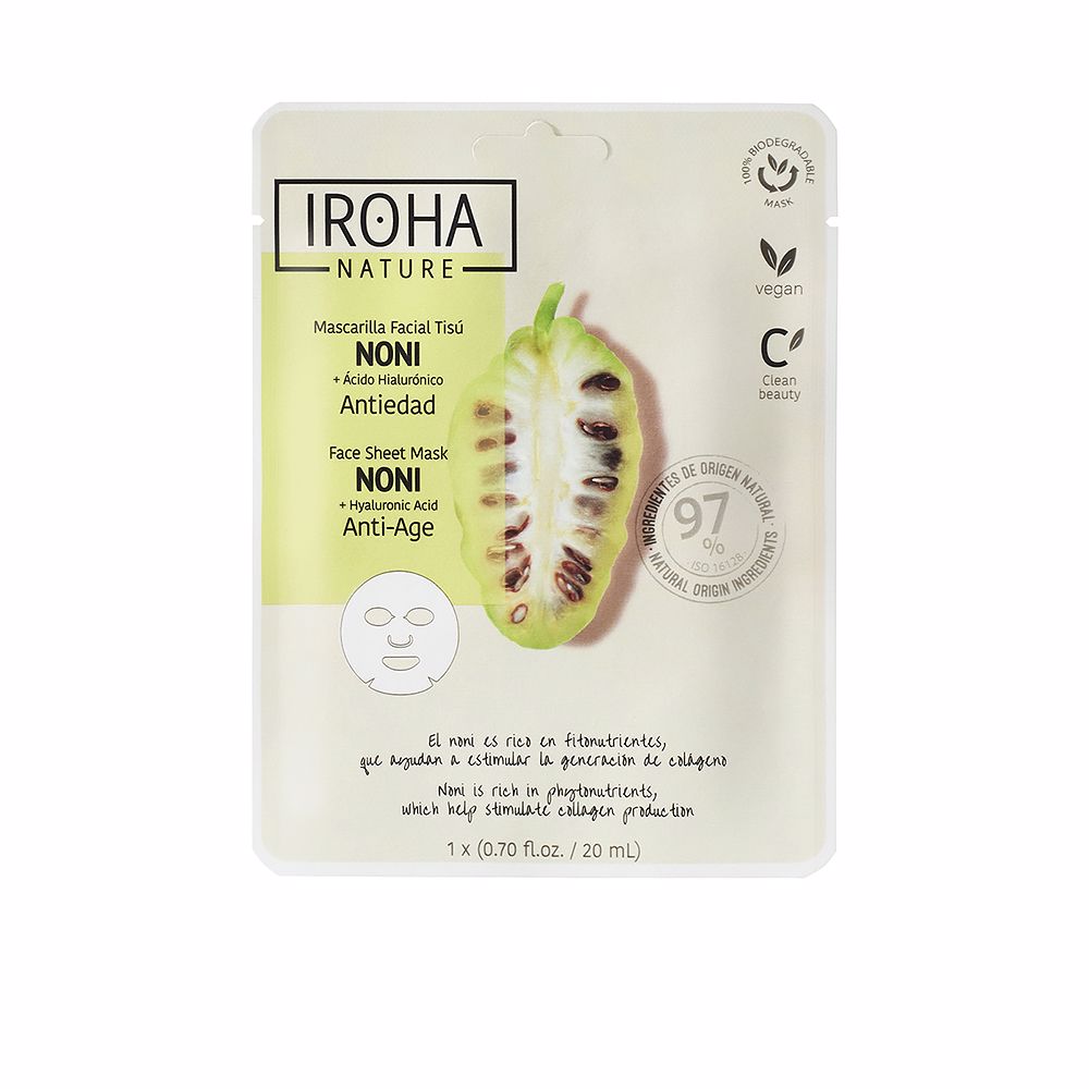 Single cotton‑eucalyptus sheet mask pouch with hydrating serum, anti‑age treatment for Women