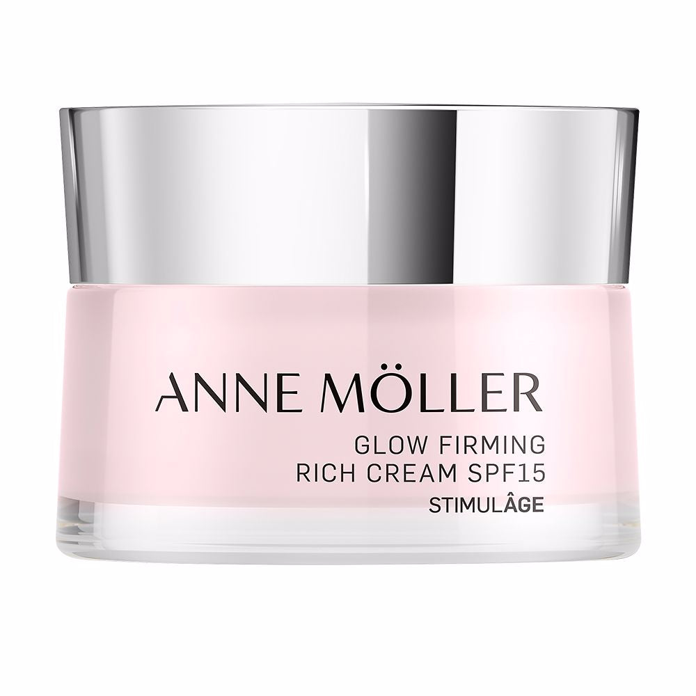 50 ml jar of rich cream with SPF15 for women, pale beige texture