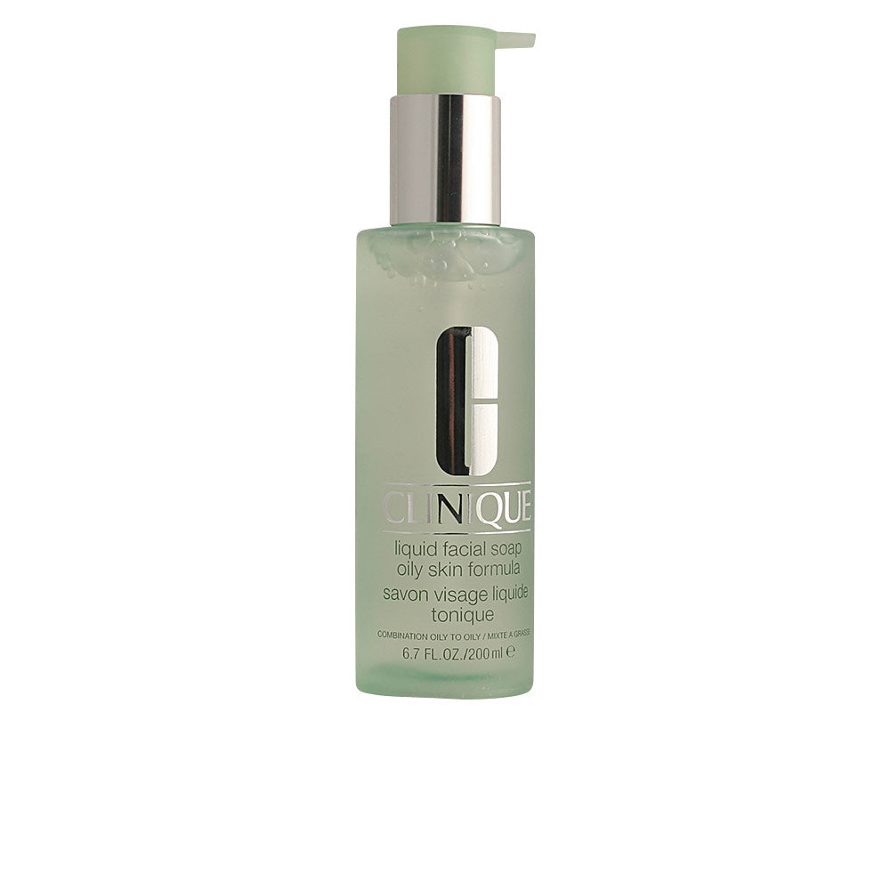 Clear gel facial cleanser in pump bottle for oily Unisex skin, 200 ml