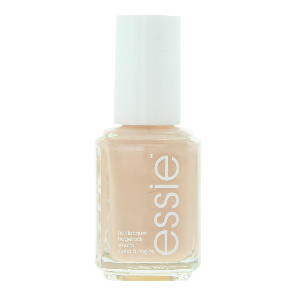 Bottle of warm red cream nail polish, 13.5 ml, applied on single nail