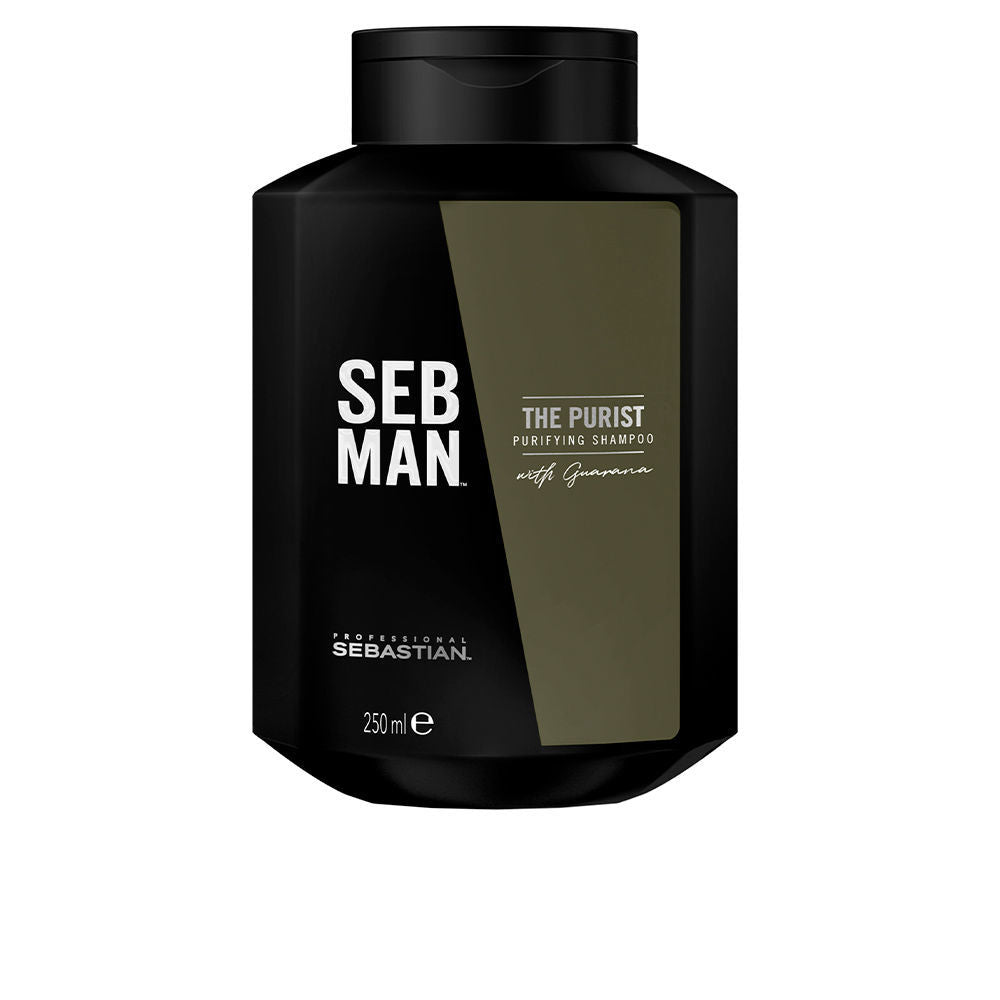 250 ml detoxifying shampoo bottle for Man — fresh bergamot scent