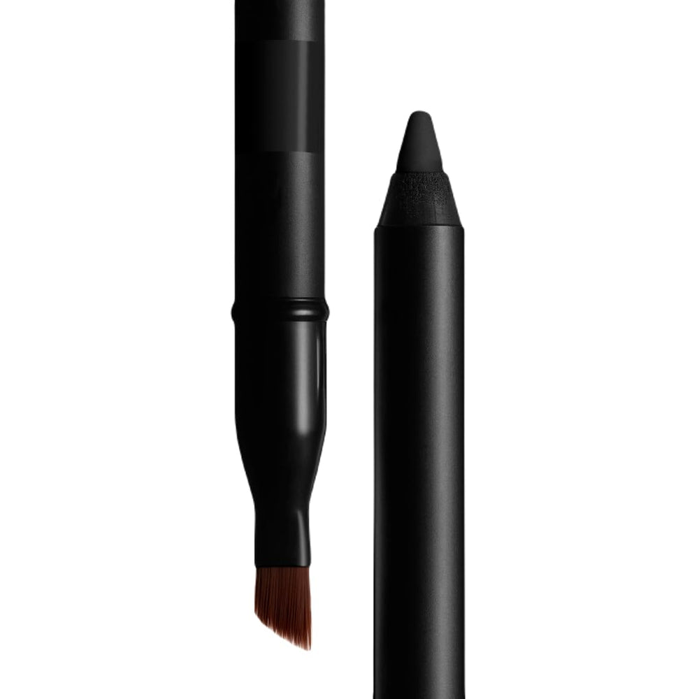 Slim black precision eyeliner pencil with creamy tip for defined lines, Unisex