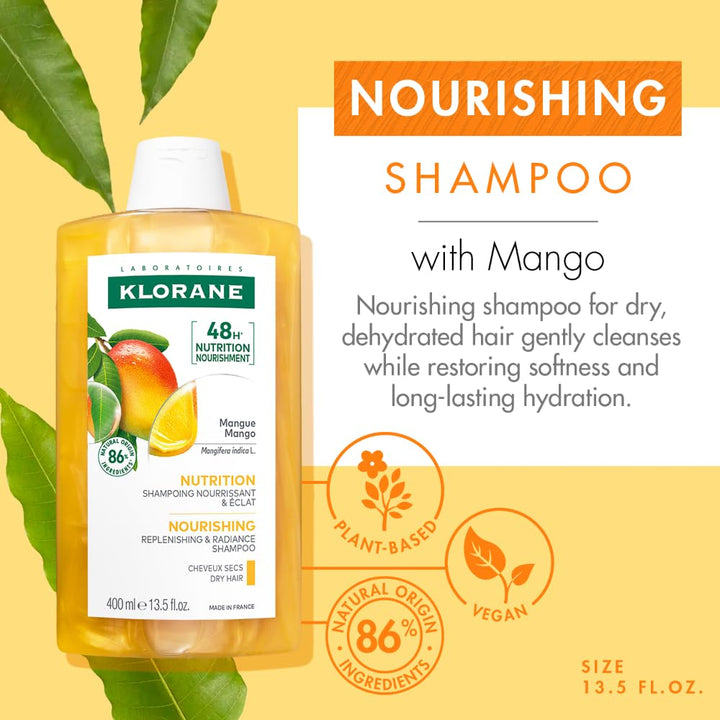 400 ml bottle of mango seed butter nourishing shampoo for Unisex dry hair