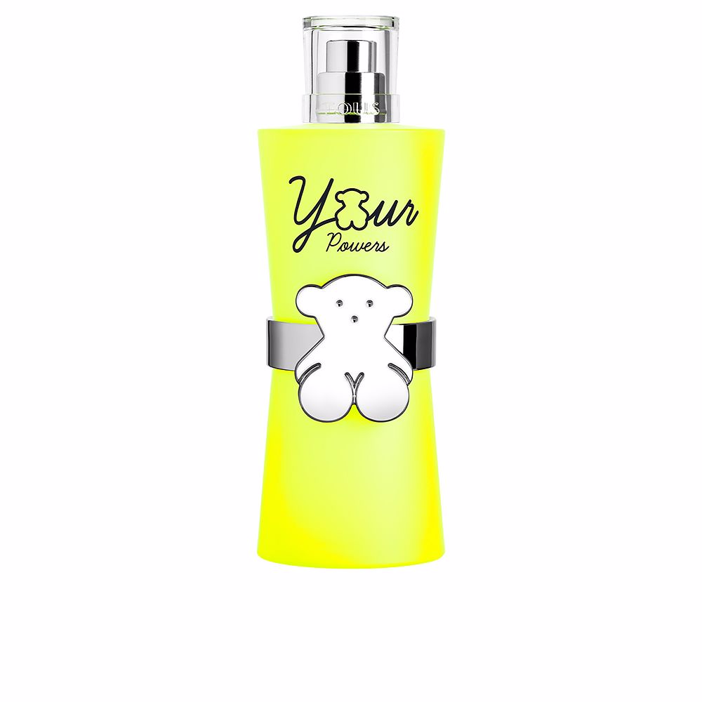 Lime-green hourglass perfume bottle, chromed band, 90 ml