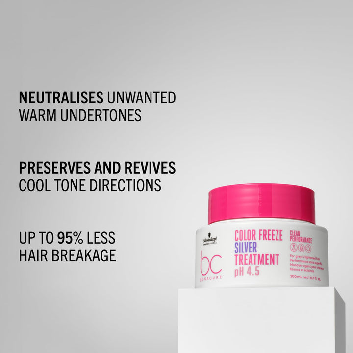 200 ml silver hair treatment tube, purple-tinted formula for light and grey hair