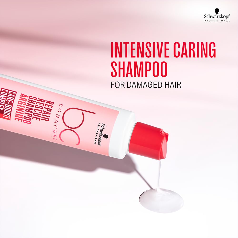 250 ml translucent shampoo bottle, Repair Rescue label, Unisex hair care