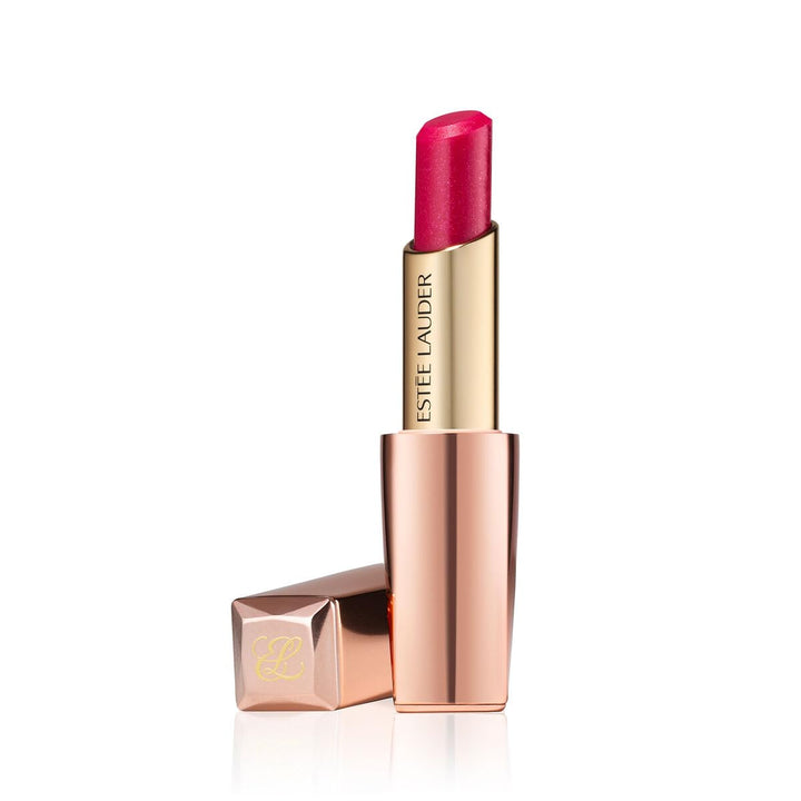 Sheer pink crystal-glow lip balm tube, 3.2 g, translucent finish