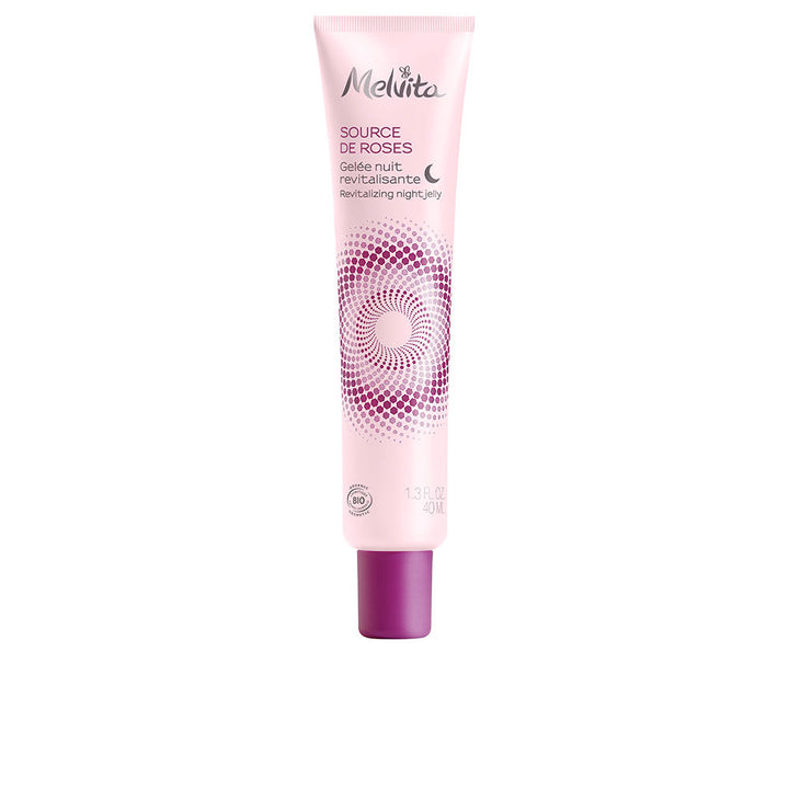 40 ml jar of lightweight rose night gel, translucent pale pink gel