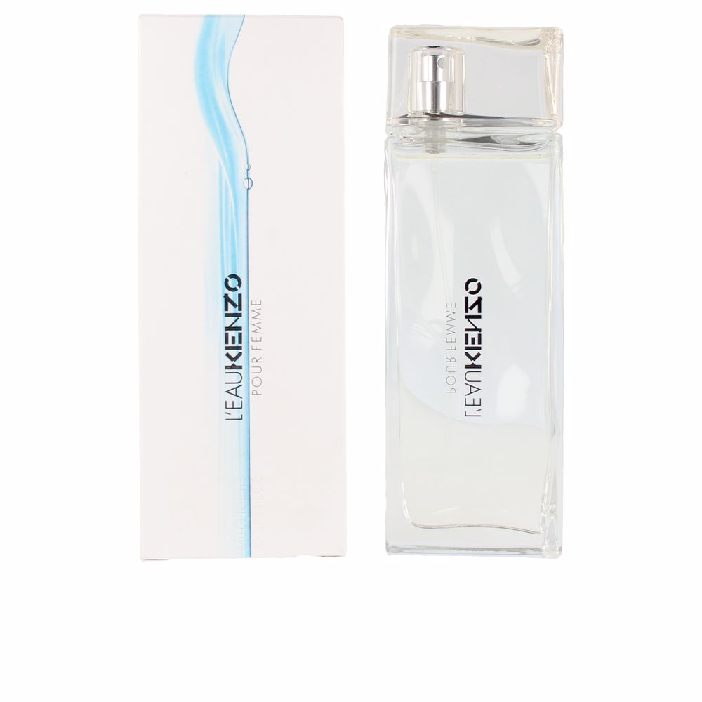 Clear cut-glass 100 ml bottle with subtle wave texture, floral-aquatic perfume for Women