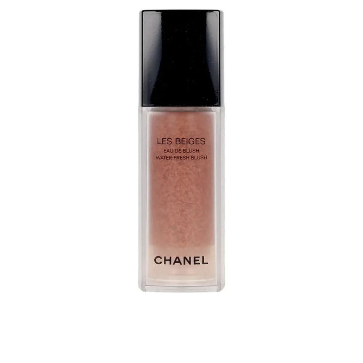 Small glass bottle with dropper; light peach aqueous blush, 15 ml, dewy finish
