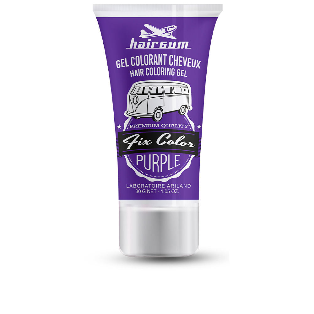 30 ml tube of temporary purple hair colouring gel with foam applicator