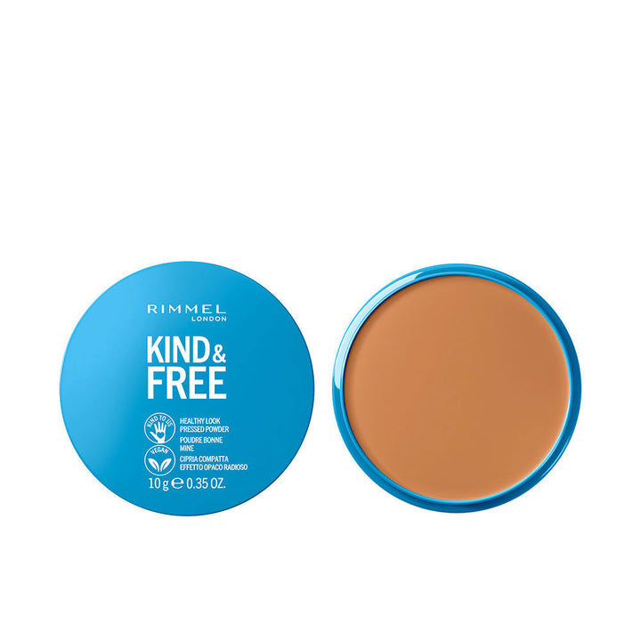 Compact pressed powder in shade 40-tan, matte finish, recyclable case