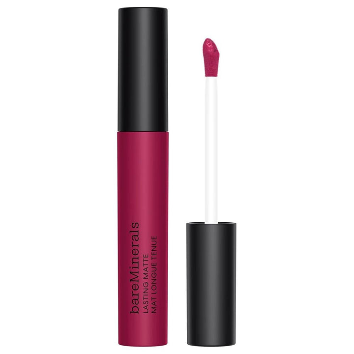 Vivacious satin lipstick in 4 ml compact tube, vivid rosy-red shade