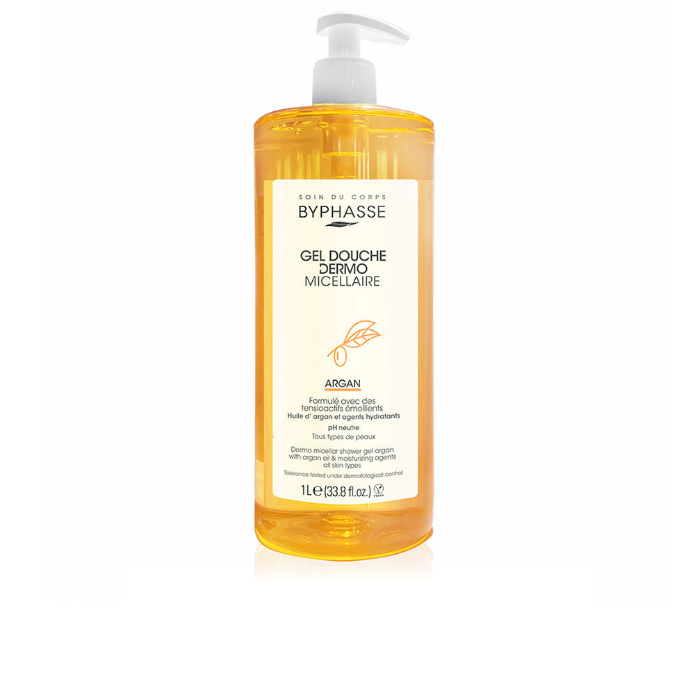 1-litre bottle of micellar shower gel with argan oil, Unisex daily cleanser