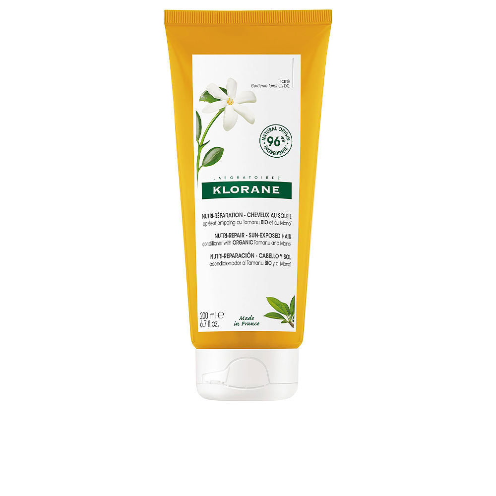 Tube of Monoï &amp; Tamanu Bio conditioner, 200 ml, creamy texture