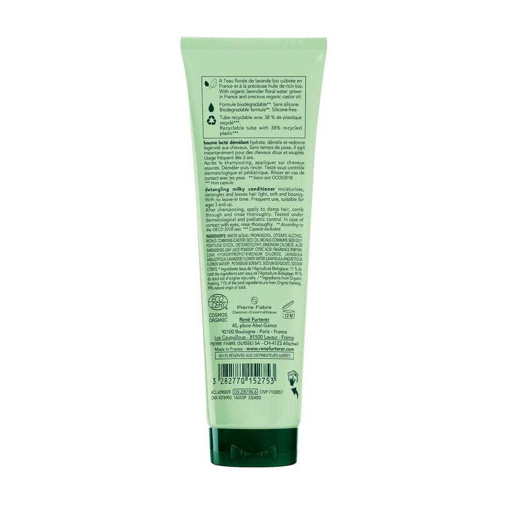 150 ml milky detangling balm bottle with lavender and castor oil emphasis