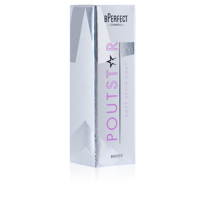Satin cool-toned red lipstick in cosmetics packaging, 3.5 g