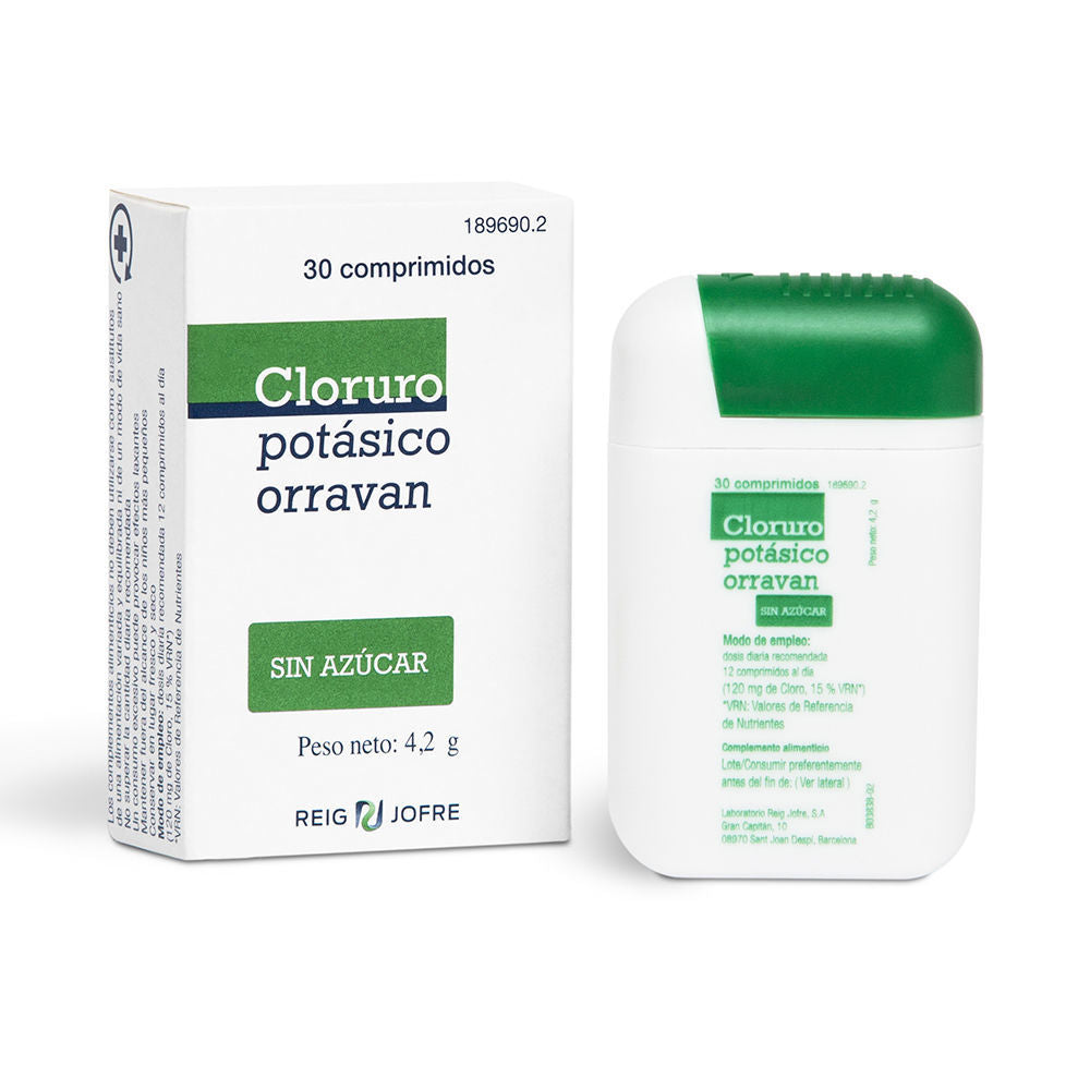 Orravan Clean white and green cardboard box and plastic flip-top tablet container, minimalist design, crafted detail