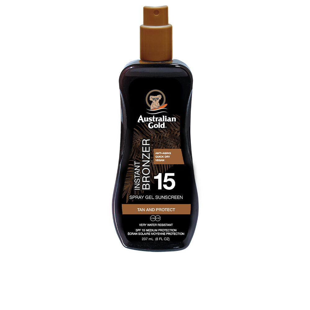237 ml bronzing spray-gel bottle, SPF 15, Unisex sun protector