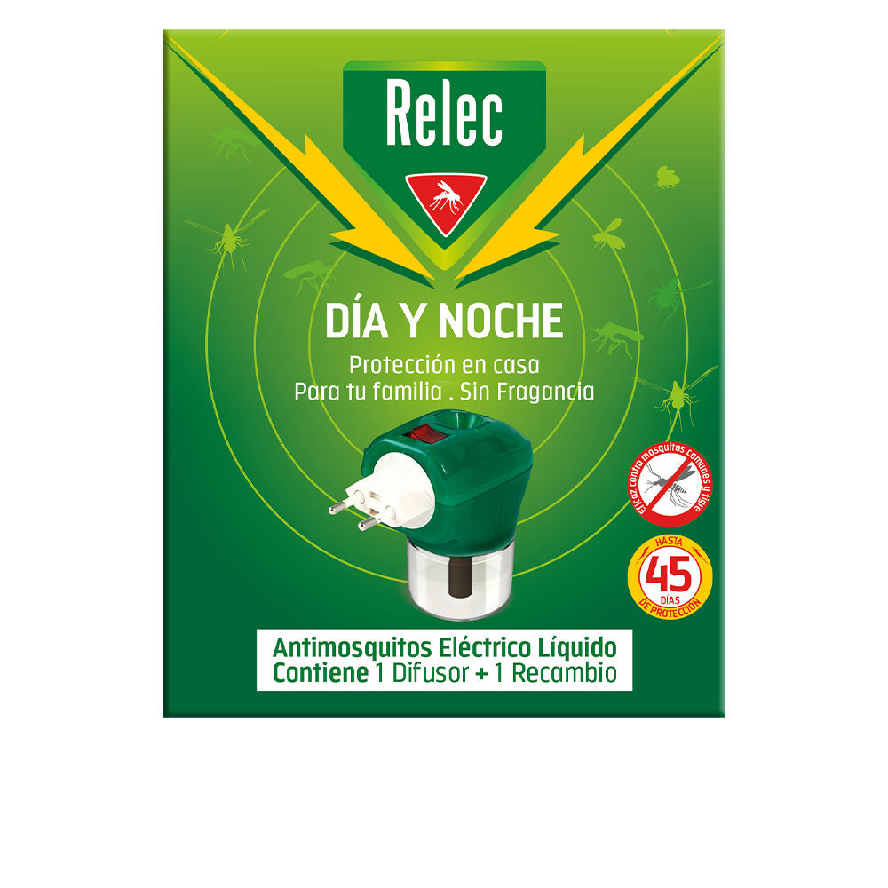 Relec Day & Night electric mosquito repellent bottle and diffuser, fragrance-free liquid