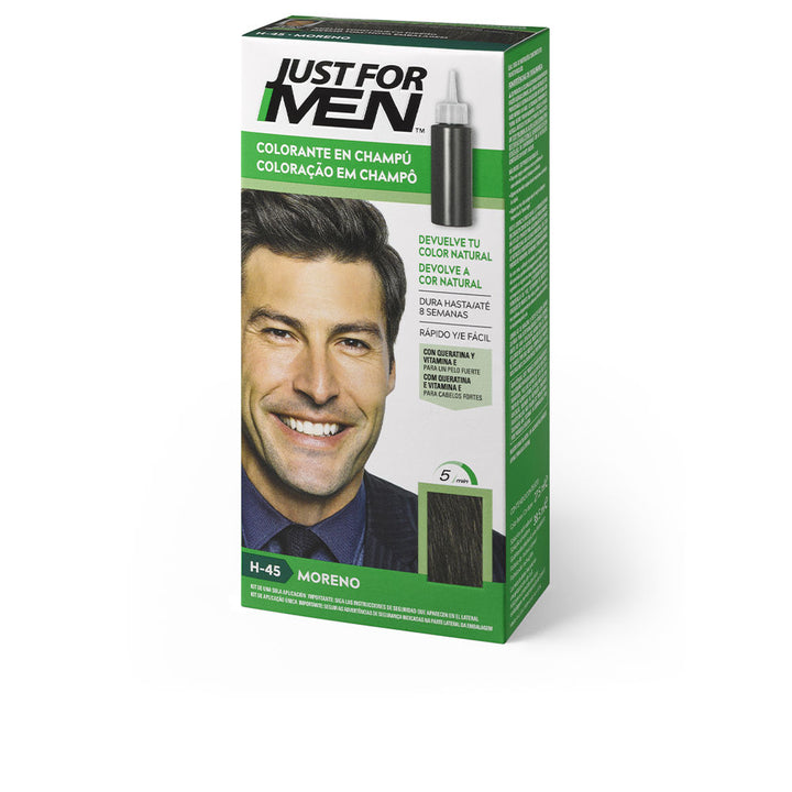 30 ml tube of keratin-enriched colour shampoo for Man, moreno shade