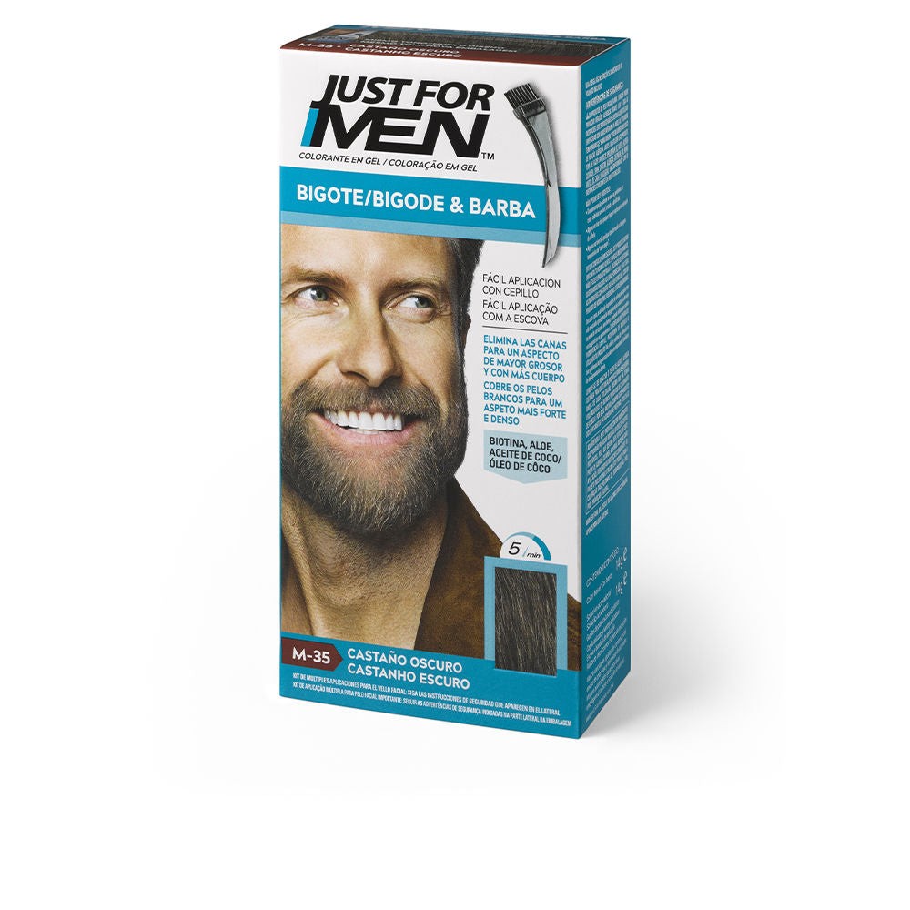 15 ml brown beard and moustache gel colour with small brush applicator
