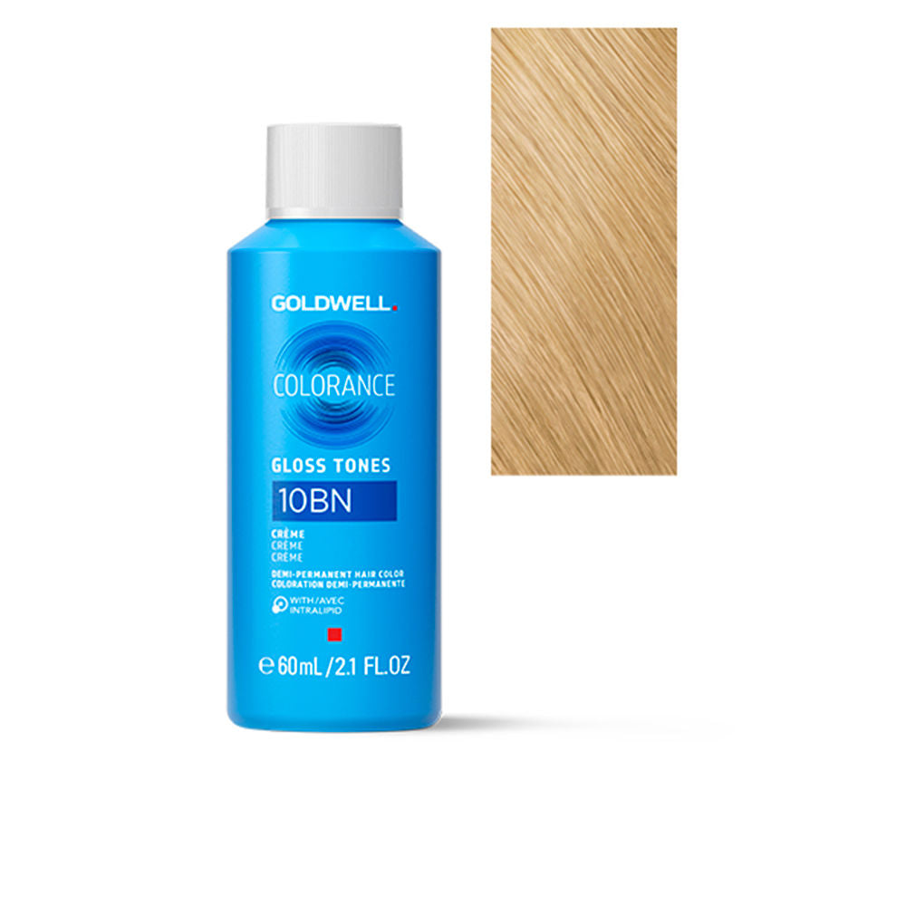 60 ml tube of demi‑permanent blonde gloss hair colour, salon shade 10BN