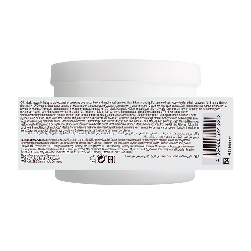 500 ml jar of intensive silk amino repair hair mask, creamy texture