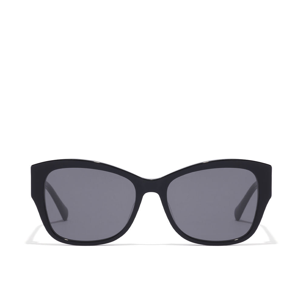 Tortoiseshell cat‑eye acetate sunglasses with blue gradient lenses, triangular temples