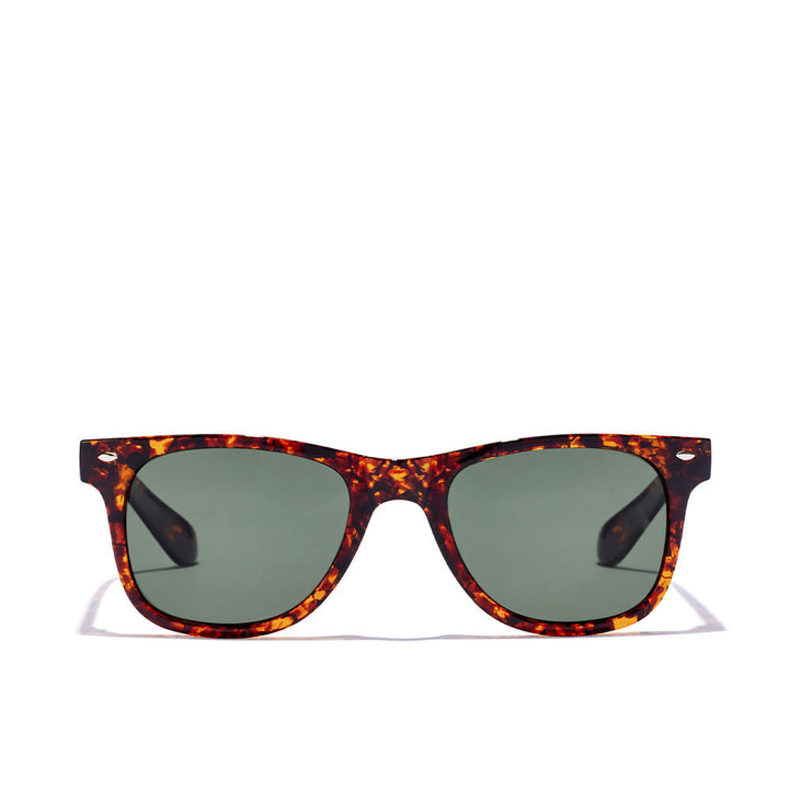 Matte frosted white square sunglasses with iridescent ruby polarised lenses, Unisex