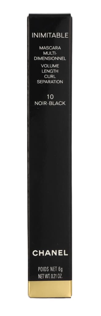 Black volumising mascara tube with elastomer brush, 6 g, Noir