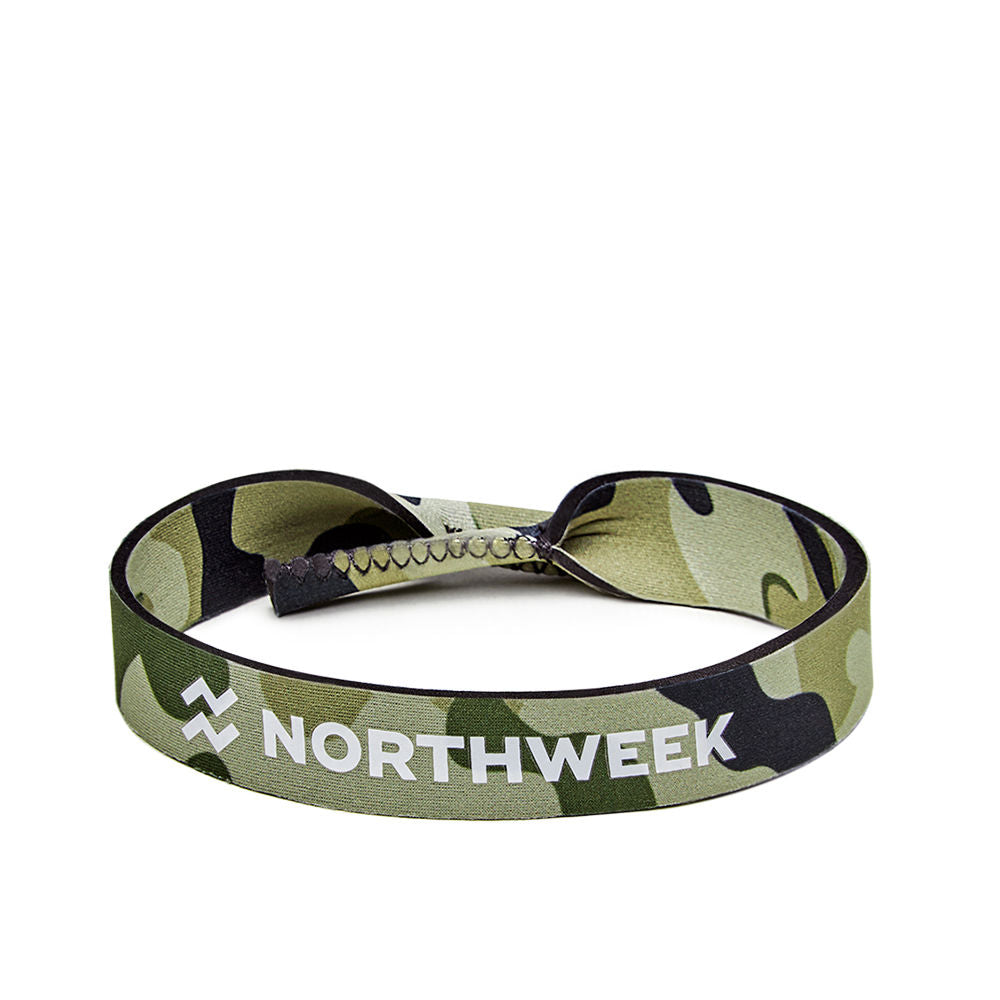 Camo neoprene glasses cord, 40 cm length, 2.4 cm width, Unisex
