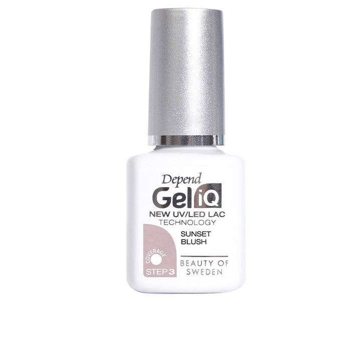 5 ml bottle of sunset blush semi‑permanent nail polish with precision brush, LED compatible