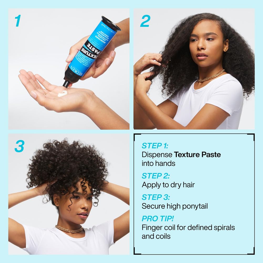 75 ml matte texturising styling paste in compact jar, Unisex hair paste