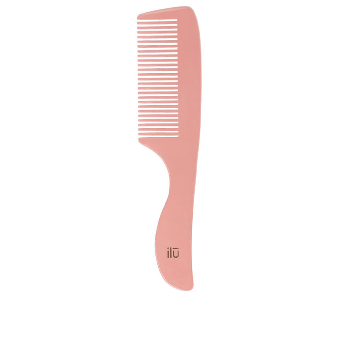 Slim bamboo comb with fine teeth, sweet tangerine colour, compact size