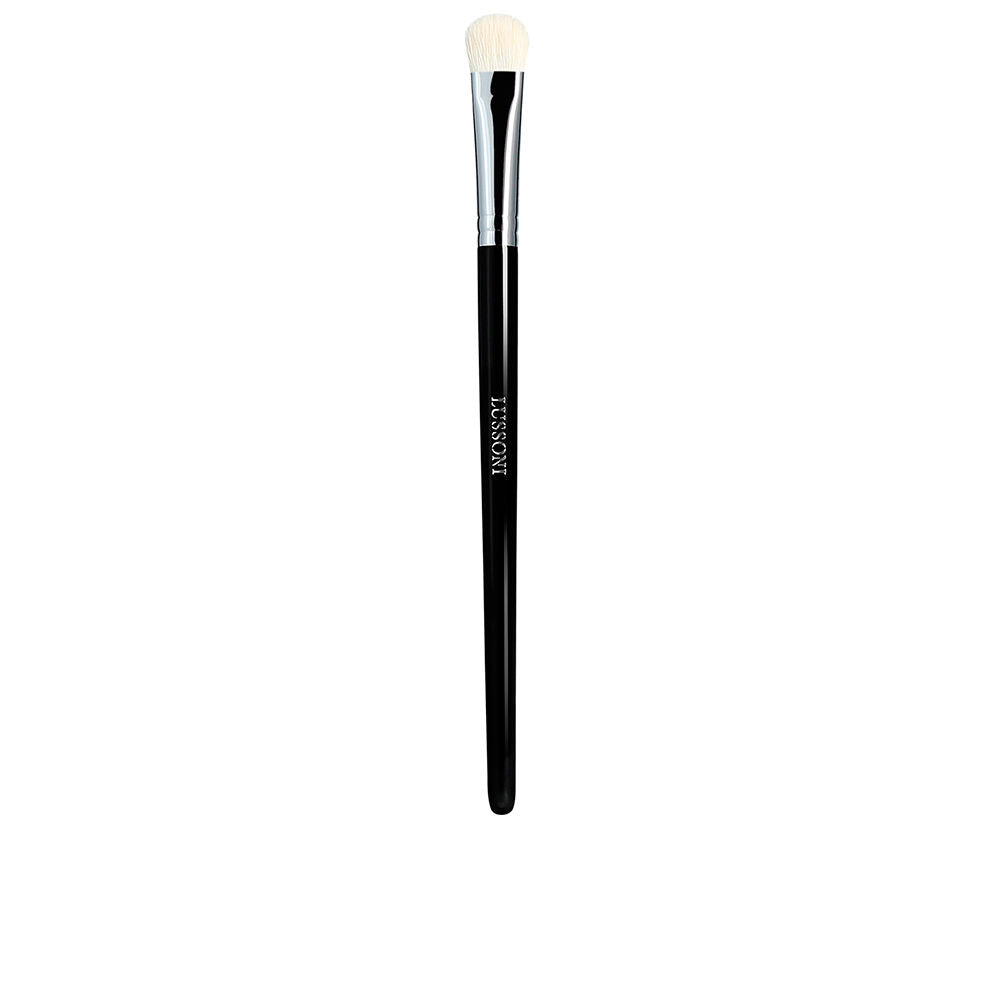 Rounded natural-hair eye shadow brush with copper ferrule and wooden handle, for Women