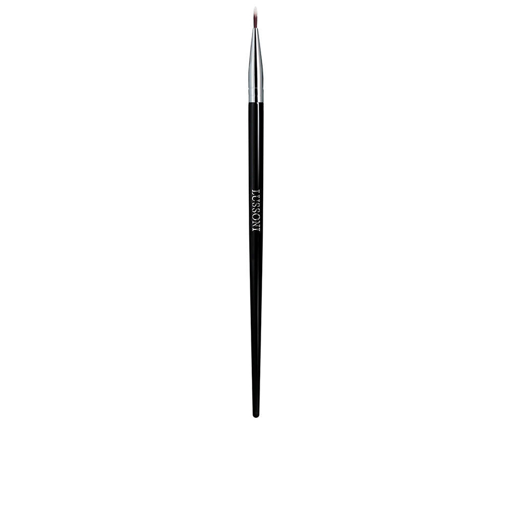 Slim synthetic eye liner brush with copper ferrule and varnished wooden handle