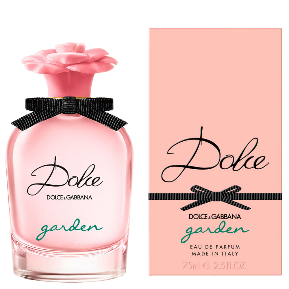 Pastel-pink glass perfume bottle with grosgrain ribbon, 75 ml, floral-fruity scent