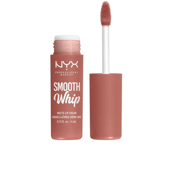 Liquid matte lip cream tube and wand, cocoa brown shade, 4 ml