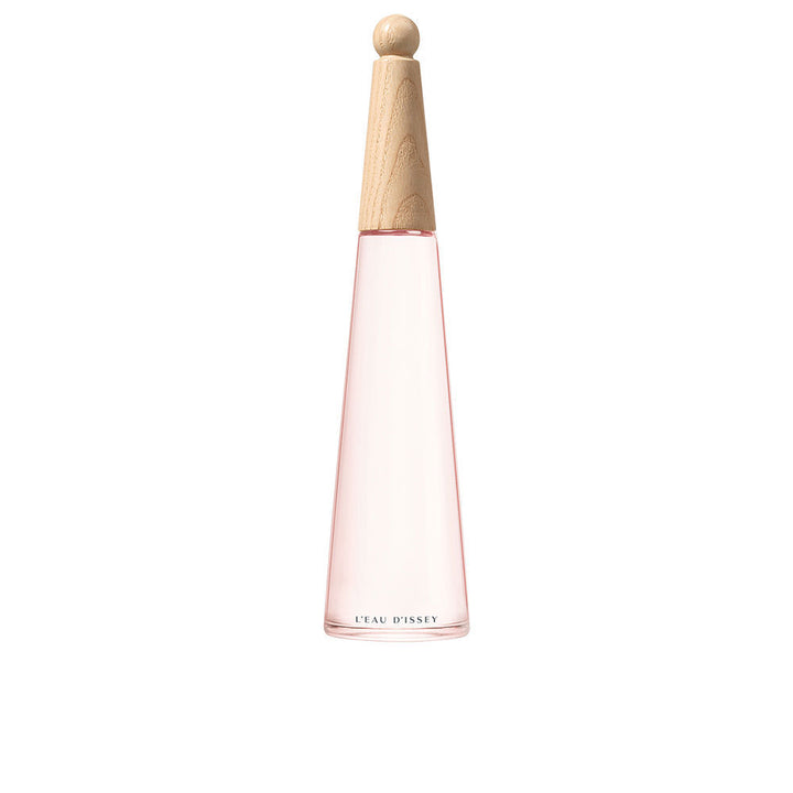 Blush glass perfume bottle with ash wood cap, 50 ml, floral-peony scent for Women