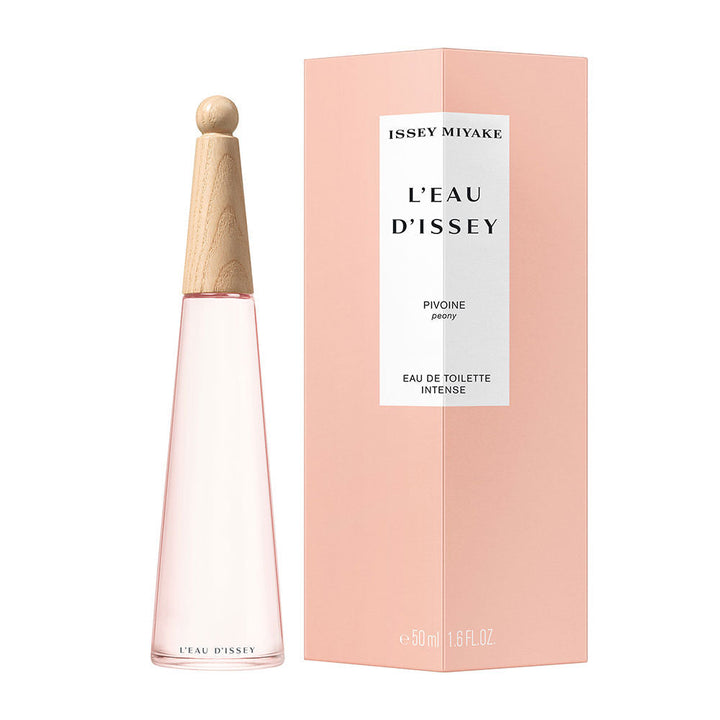 Blush glass perfume bottle with ash wood cap, 50 ml, floral-peony scent for Women