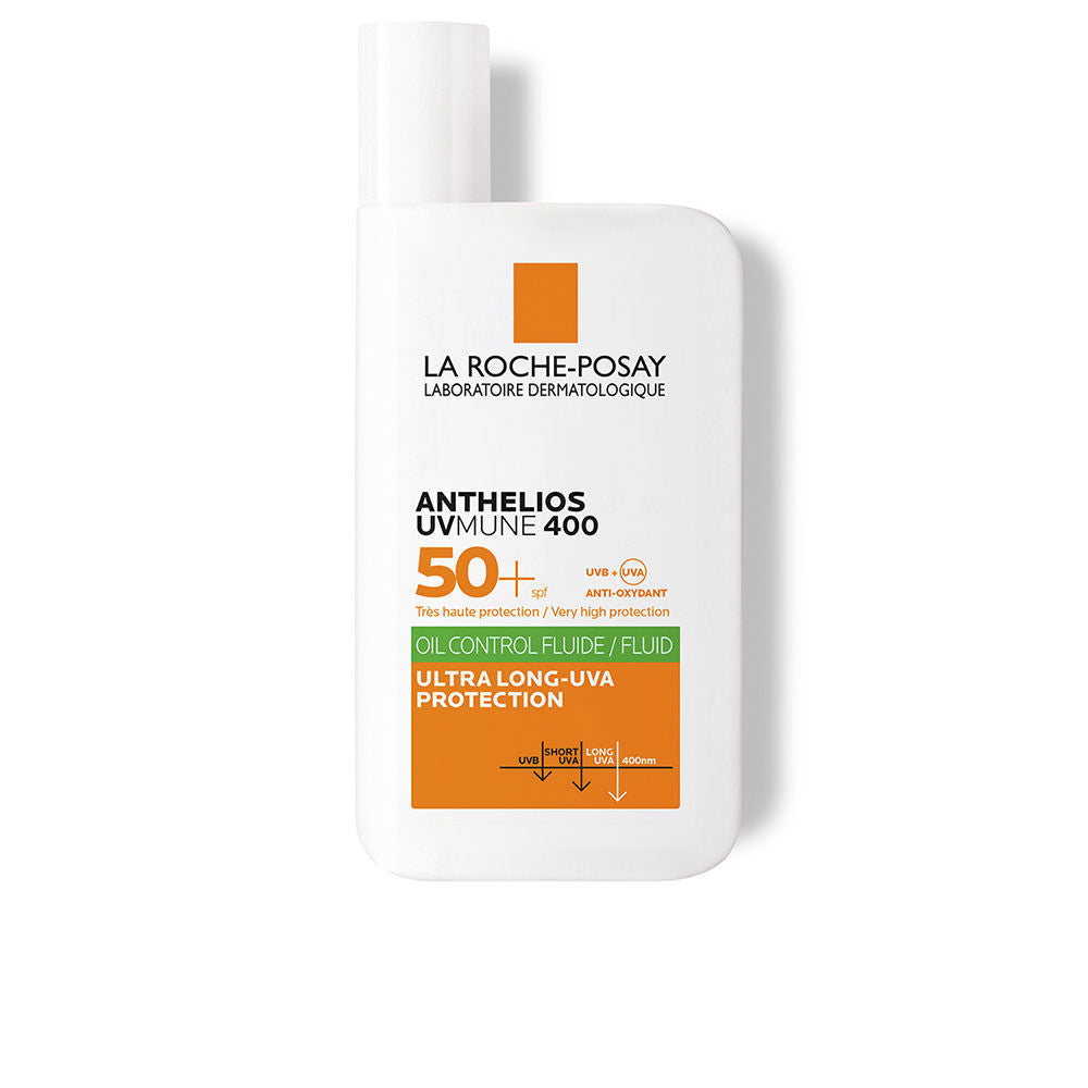 50 ml matte fluid sunscreen bottle, lightweight oil‑control SPF50+