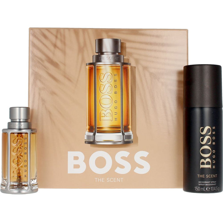 Cage-style bottle with amber liquid; Eau de Toilette for Man, woody-amber scent