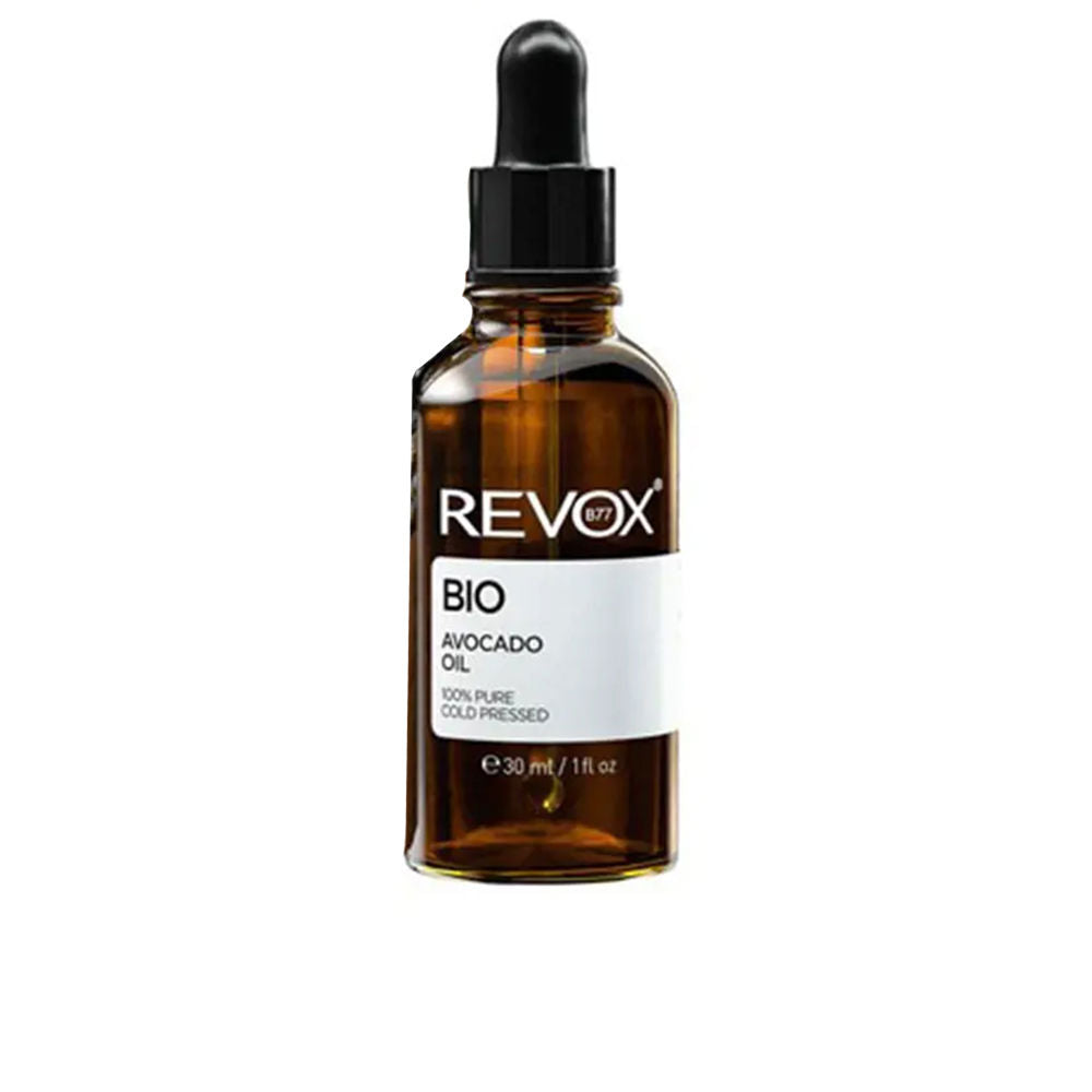 30 ml amber glass bottle of cold‑pressed avocado facial oil with dropper