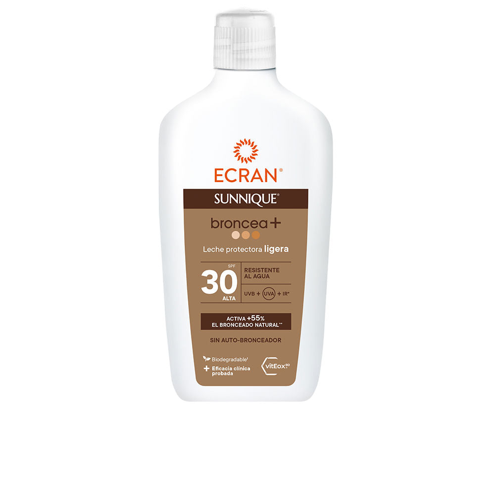 370 ml sunscreen milk bottle, SPF30, water-resistant, bronzing finish