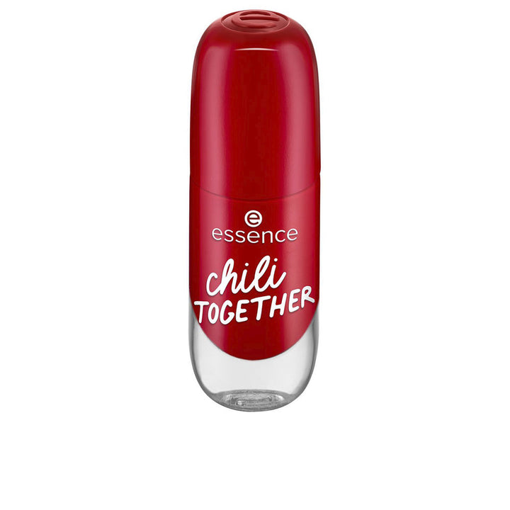 8 ml bottle of warm red gel nail polish with wide dual‑action brush