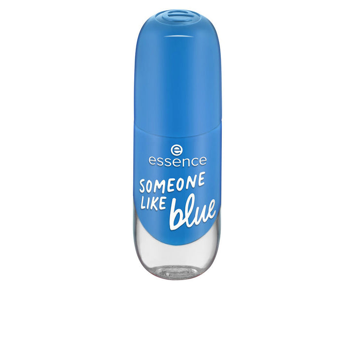 8 ml deep blue gel-effect nail polish with wide double-touch brush
