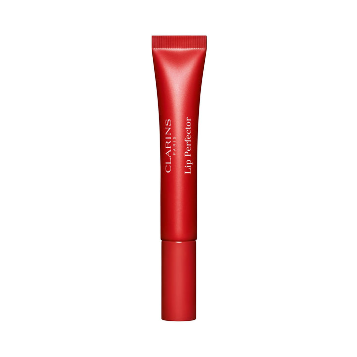 12 ml sheer pomegranate lip gloss tube with subtle shine, peptide-enhanced