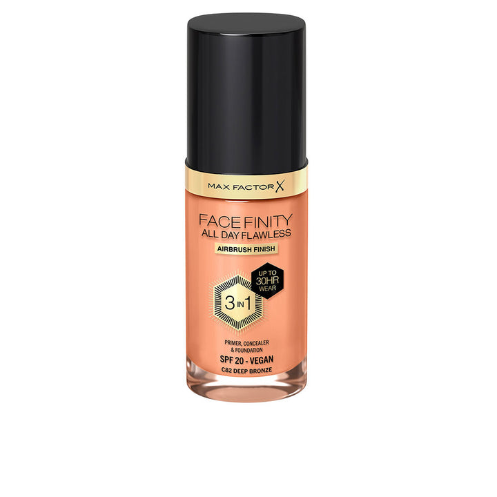 30 ml tube of deep bronze 3-in-1 matte face base, Unisex shade
