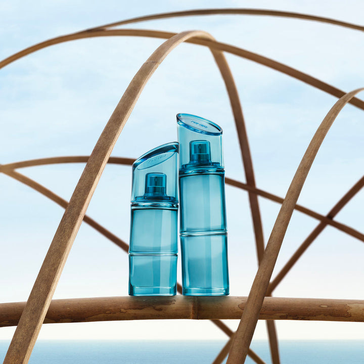 Translucent blue-green 60 ml spray bottle; marine, woody men&